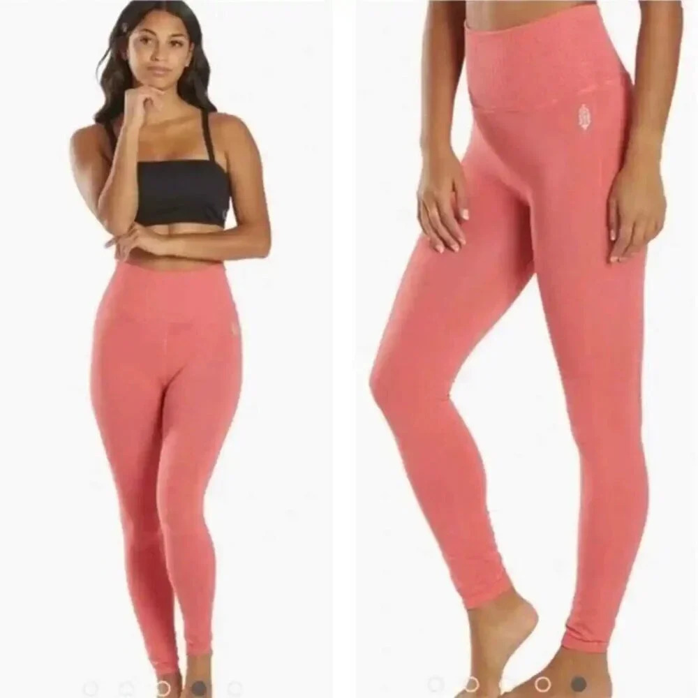 Free People Movement Pink Good Karma High Rise Leggings
